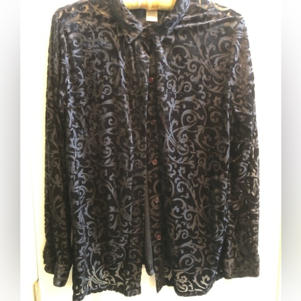 Vintage Studio Works Blouse Black Size Medium